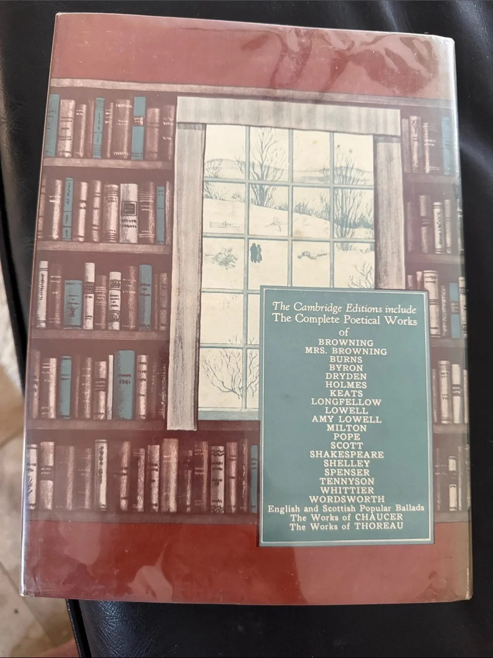 The Works of Geoffrey Chaucer - Brown Hardcover- discarded stamp